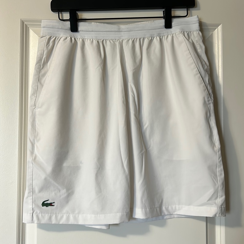 Lacoste Men’s Tennis Short, White, Medium.